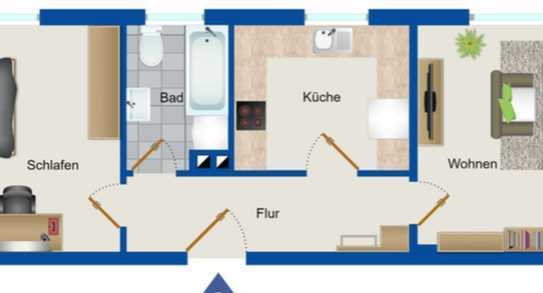 Erstbezug nach Renovierung! 2-Raum-Wohnung in Gersthofen