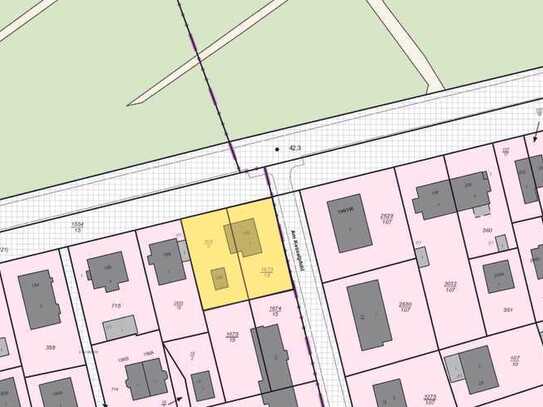 Baugrundstück für 396m² Geschossfläche z.B. 3 Reihenhäuser