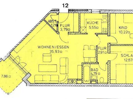 3-Zi-Erdgeschosswohnung mit Garten