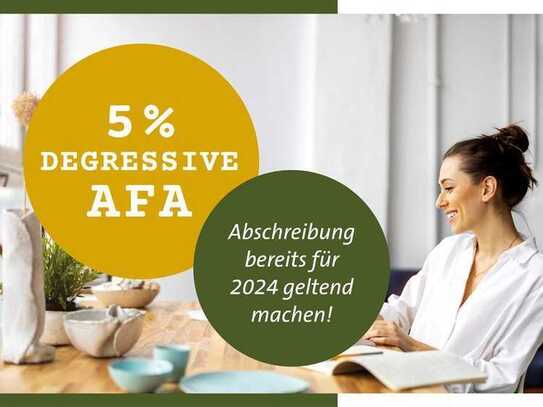 Mieteinnahmen noch in diesem Jahr: 3-Zimmer-Neubau - mit 5% degressive AfA & Anleger-Service.