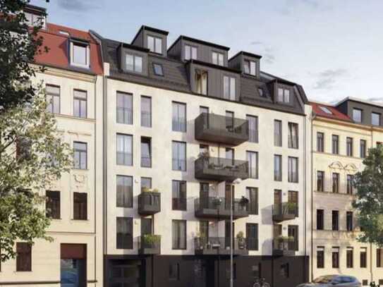 ERTSBEZUG! Eigene Etage; luxuriöse 3,5-Zimmer-DG-Wohnung mit Balkon und EBK