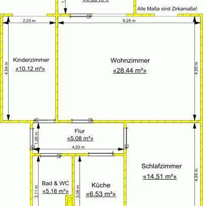 Geräumige 3-Raum-Wohnung in ruhiger Lage