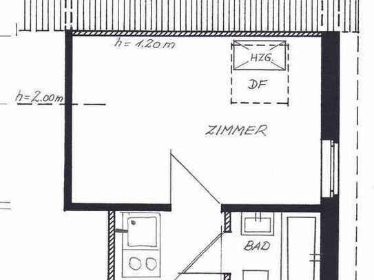 Nähe Marktplatz, renovierte 1-Zimmer-Wohnung mit EBK, hell u. zentral