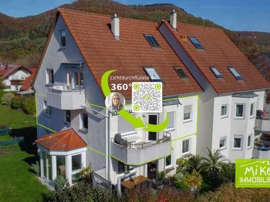 Lichtdurchflutete 4-Zimmer-Wohnung mit Balkon und Garage in ruhiger Lage von Unterhausen