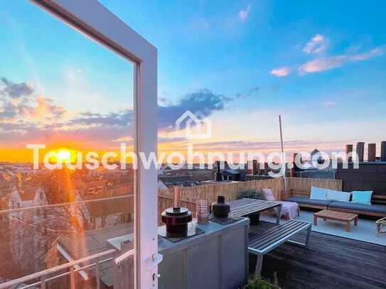 Tauschwohnung: 4 Zimmer Wohnung im Karoviertel mit 360 Grad Dachterrasse