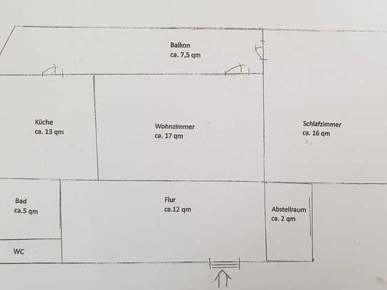 2-Zimmer-Erdgeschosswohnung mit Balkon in Einbeck