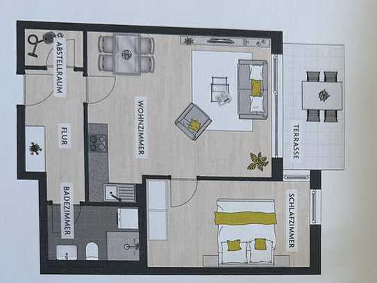 Geschmackvolle 2-Zimmer-Erdgeschosswohnung mit gehobener Innenausstattung mit EBK in Kassel