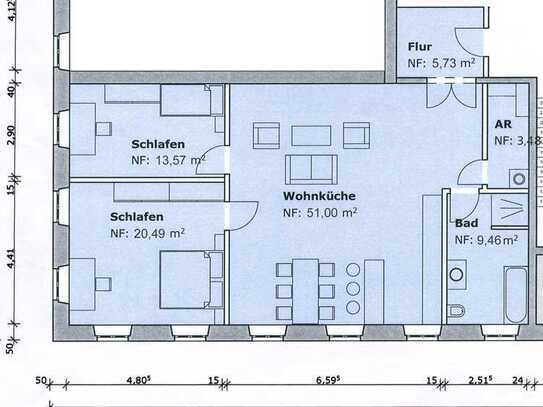 Ansprechende und vollständig renovierte 3-Zimmer-Wohnung mit Einbauküche in Griesstätt