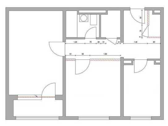 Stilvolle, vollständig renovierte 2-Zimmer-Wohnung mit Balkon und Einbauküche in Norderstedt