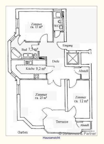 3-Zimmer-Wohnung mit Terrasse in Loschwitz an der Elbe