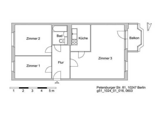 3-Zimmer-Wohnung in Friedrichshain