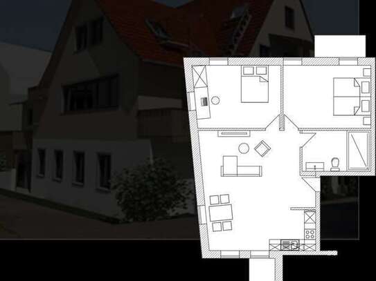 Erstbezug 3,5-Raum Wohnung mit gehobener Innenausstattung und EBK in Eckenweiler