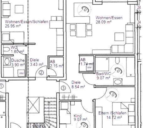 Neue gebaute 3 Raumwohnung mit Terrasse