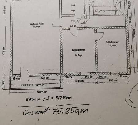 Gepflegte Wohnung mit drei Zimmern und Balkon ca. 7qm Garage / Waschraum ca.18qm Karlsruhe Neureut