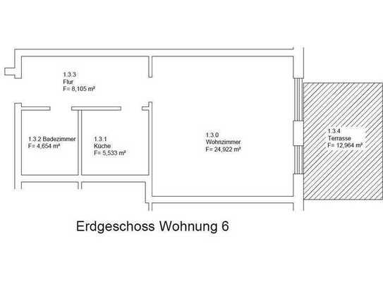 Attraktive 1-Zimmer-Wohnung mit Terrasse und Einbauküche in Broderstorf