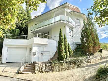 Schönes Architektenhaus für Zwei im Grünen, fußläufig von Weinheim, mit Fernblick