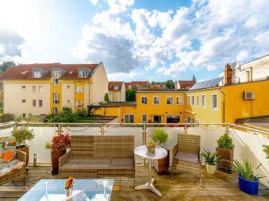 Bezugsfrei! Citywohnung mit Balkon-Oase, Blickbeziehung zur Frauenkirche, EBK und Gäste-WC!