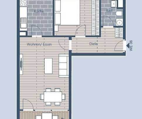 Vermietete 2-Raum-ETW mit Loggia in Plagwitz-Lindenau