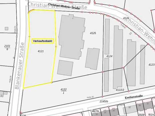 Innerstädtisches unbebautes Gewerbegrundstück in Chemnitz