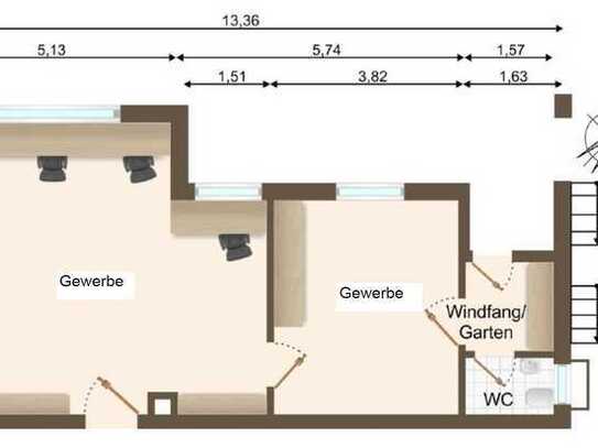 Atelier/Büro-/Praxisräume zu vermieten