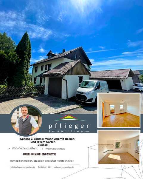                                                               Sch&ouml;ne 3-Zimmer Wohnung mit Balkon und tollem Garten                                                       in Regen (Regen)