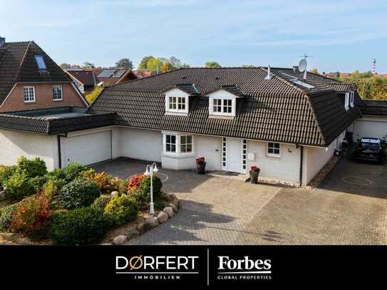 Grünendeich | Große, gepflegte Doppelhaushälfte auf 2 Ebenen mit Loggia, Terrasse & einmaligem Blick