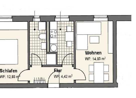 wir renovieren+++ 2-Raum Wohnung frei