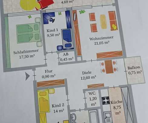 Schöne 4,5-Zimmer-Wohnung in Sindelfingen (Goldberg) mit 2 Balkonen und Garage zu verkaufen