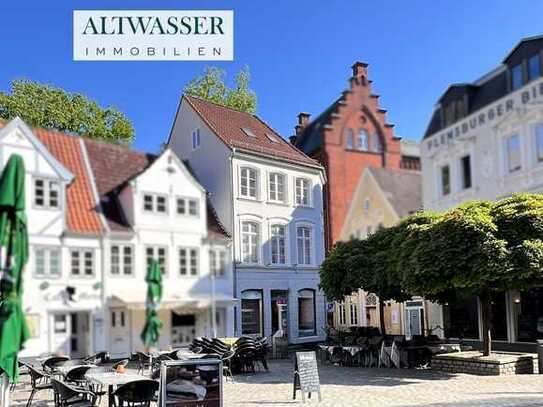 Flensburg: Historisches Wohn- und Geschäftshaus 
am Nordermarkt