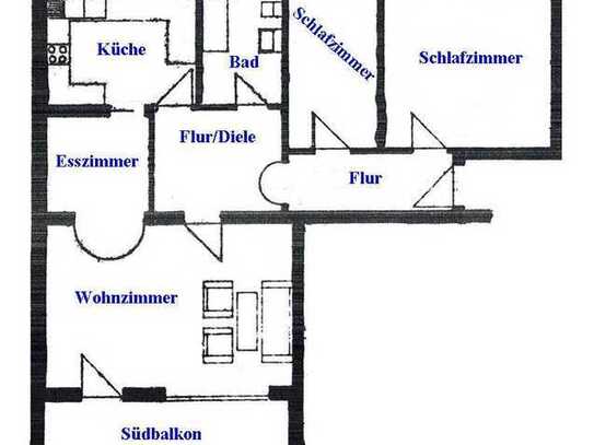 Provisionsfrei: 3,5 Zimmerwhg. mit großen Südbalkon in Brunnthal