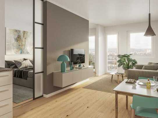 Moderne 2-Zimmer-Wohnung mit Balkon im Neubauprojekt STAYTION in Düren