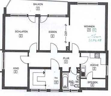 Freundliche 3-Zimmer-Wohnung mit Balkon und EBK in bad Oeynhausen