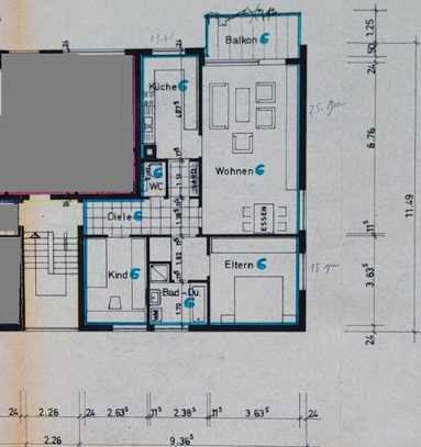 3-Zimmer-Wohnung mit Balkon und EBK in Winnenden