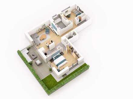 Exquisites Neubau-3-Zimmer-Apartment mit Privatgarten und Terrasse