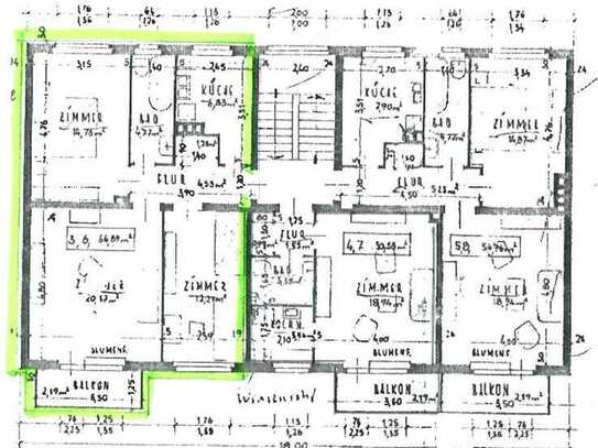 Vermietete 3-Zimmer-Wohnung mit Balkon und Keller