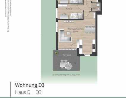 D3 - Großzügige 4 Zimmer Gartenwohnung, lichtdurchflutet und großzügig geschnitten mit 172 qm Garten