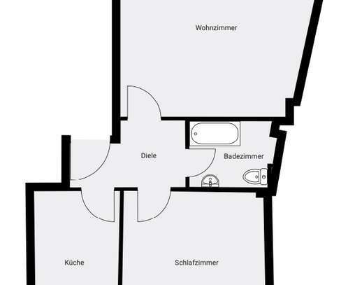 2 Zimmer Dachgeschosswohnung in der Innenstadt