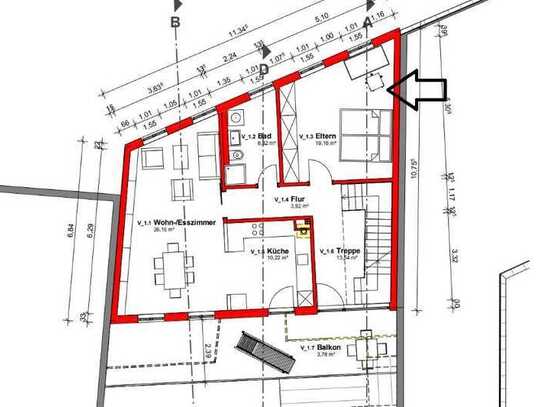 Ansprechende 4-Zimmer-Maisonette-Wohnung mit geh. Innenausstattung mit Balkon und EBK in Walldorf