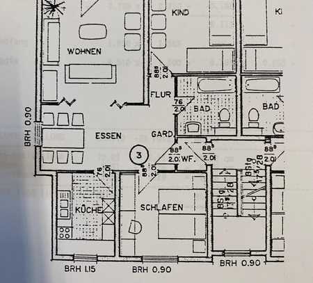 Helle Dreiraumwohnung Mietwohnung mit Balkon in Wilkau-Haßlau