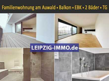 AB 01.06.2024: NEUBAU * Familienwohnung an der Weißen Elster * großer Balkon * EBK * 2 Bäder * Ankle