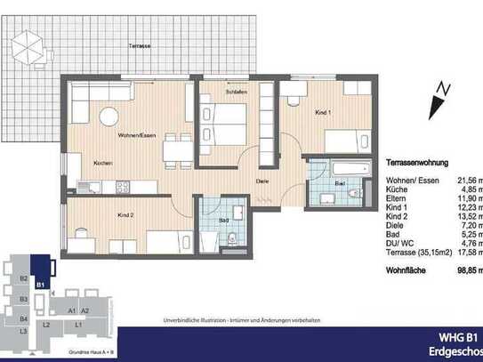 4-Zimmer-Wohnung (EG) in Traumlage von Garmisch-Partenkirchen mit Garten und Stellplatz (NEUBAU)