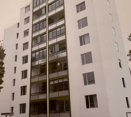 Modernisierte 3,5-Raum-Wohnung mit Balkon und Einbauküche in Weinheim