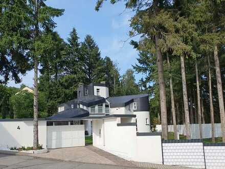 Außergewöhnliches Architektenhaus mit komplett umzäuntem Grundstück