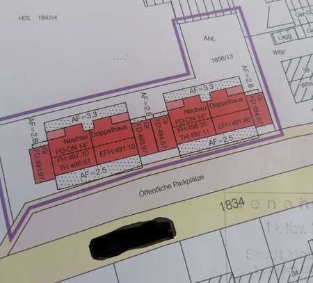 Hechingen Stadtrandlage: Großes Baugrundstück mit Baugenehmigung für 4 DHH zu verkaufen!