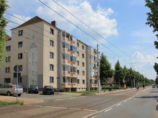 Sanierte 3-Raum-Wohnung mit Dusche und tollem Ausblick vom Balkon!