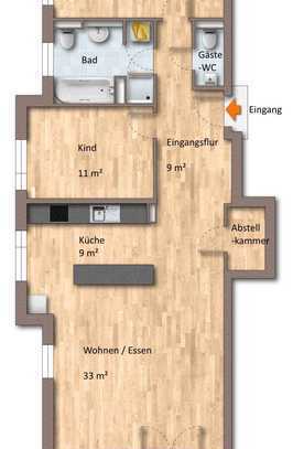 Moderne 3-ZKBB-Wohnung mit EBK, Balkon, Parkett und TG-Platz!