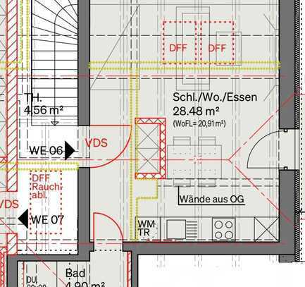 Erstbezug schöne 1-Zimmer-Dachgeschosswohnung in Tittling