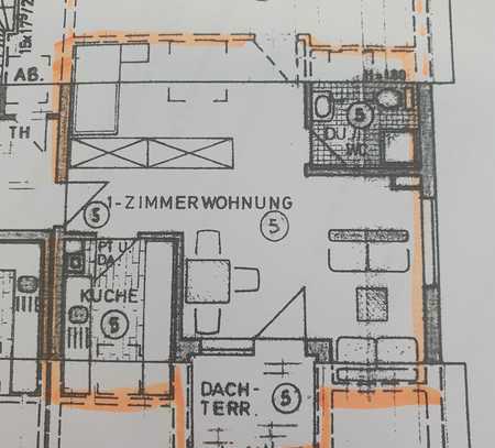 1-Zimmer-Appartment DG, Ilsfeld, ca. 50m² € 570,- incl. Stellplatz