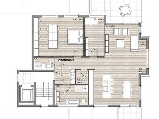 3,5 - 5,5 Zimmer-Wohnung mit Überblick und flexiblem Grundriss.