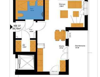 **Erstbezug** 2-Zimmerwohnung mit Dachterrasse zum 01.11.2024!